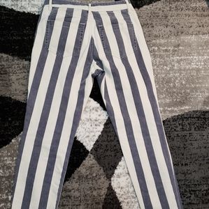 Vince Camuto Stripped Pants Skinny Ankle Jeans